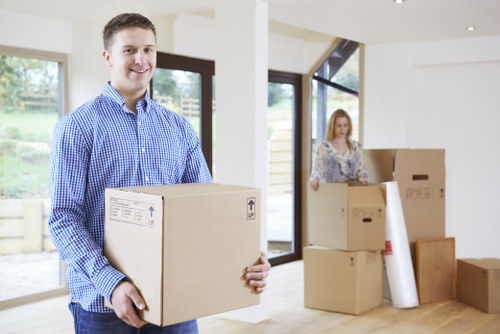 Organised unpacking of boxes in a new Maida Vale property