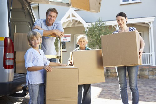 Moving desks and business furniture during an office relocation